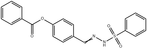 [4-[(E)-(benzenesulfonylhydrazinylidene)methyl]phenyl] benzoate Struktur