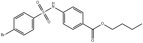 butyl 4-[(4-bromophenyl)sulfonylamino]benzoate Struktur