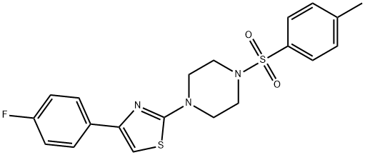 4-(4-fluorophenyl)-2-[4-(4-methylphenyl)sulfonylpiperazin-1-yl]-1,3-thiazole Struktur