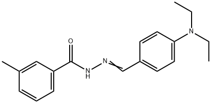 N-[(E)-[4-(diethylamino)phenyl]methylideneamino]-3-methylbenzamide Struktur