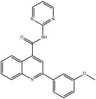 2-(3-methoxyphenyl)-N-pyrimidin-2-ylquinoline-4-carboxamide Struktur