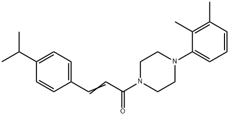 (E)-1-[4-(2,3-dimethylphenyl)piperazin-1-yl]-3-(4-propan-2-ylphenyl)prop-2-en-1-one Struktur