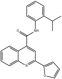 2-(furan-2-yl)-N-(2-propan-2-ylphenyl)quinoline-4-carboxamide Struktur