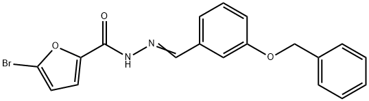 5-bromo-N-[(E)-(3-phenylmethoxyphenyl)methylideneamino]furan-2-carboxamide Struktur