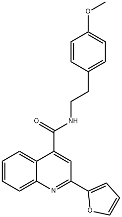 2-(furan-2-yl)-N-[2-(4-methoxyphenyl)ethyl]quinoline-4-carboxamide Struktur