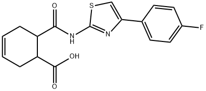 6-[[4-(4-fluorophenyl)-1,3-thiazol-2-yl]carbamoyl]cyclohex-3-ene-1-carboxylic acid Struktur