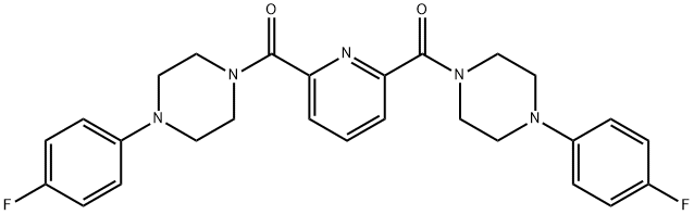 [6-[4-(4-fluorophenyl)piperazine-1-carbonyl]pyridin-2-yl]-[4-(4-fluorophenyl)piperazin-1-yl]methanone Struktur