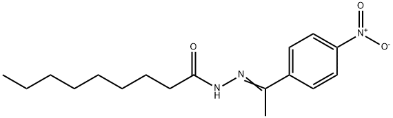 N-[(Z)-1-(4-nitrophenyl)ethylideneamino]nonanamide Struktur