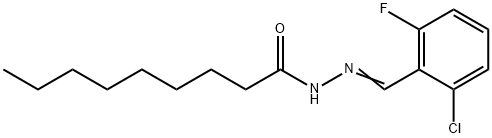 N-[(E)-(2-chloro-6-fluorophenyl)methylideneamino]nonanamide Struktur