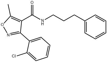 3-(2-chlorophenyl)-5-methyl-N-(3-phenylpropyl)-1,2-oxazole-4-carboxamide Struktur