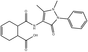 6-[(1,5-dimethyl-3-oxo-2-phenylpyrazol-4-yl)carbamoyl]cyclohex-3-ene-1-carboxylic acid Struktur