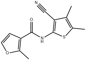 N-(3-cyano-4,5-dimethylthiophen-2-yl)-2-methylfuran-3-carboxamide Struktur