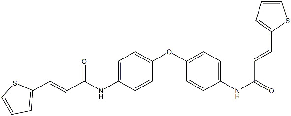 (E)-3-thiophen-2-yl-N-[4-[4-[[(E)-3-thiophen-2-ylprop-2-enoyl]amino]phenoxy]phenyl]prop-2-enamide Struktur