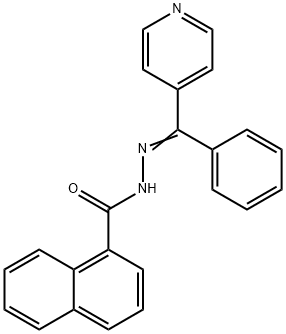 N-[(E)-[phenyl(pyridin-4-yl)methylidene]amino]naphthalene-1-carboxamide Struktur