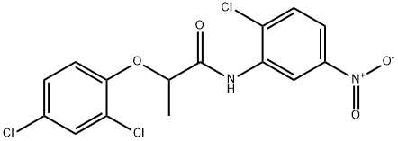 N-(2-chloro-5-nitrophenyl)-2-(2,4-dichlorophenoxy)propanamide Struktur