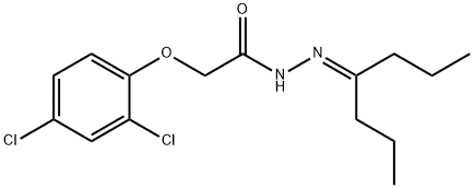 2-(2,4-dichlorophenoxy)-N-(heptan-4-ylideneamino)acetamide Struktur