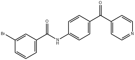 3-bromo-N-[4-(pyridine-4-carbonyl)phenyl]benzamide Struktur