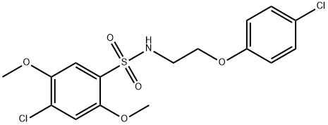 4-chloro-N-[2-(4-chlorophenoxy)ethyl]-2,5-dimethoxybenzenesulfonamide Struktur