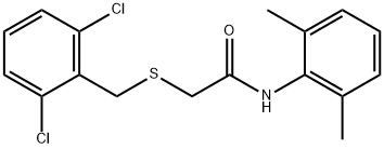 2-[(2,6-dichlorophenyl)methylsulfanyl]-N-(2,6-dimethylphenyl)acetamide Struktur