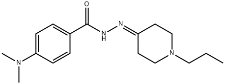 4-(dimethylamino)-N-[(1-propylpiperidin-4-ylidene)amino]benzamide Struktur