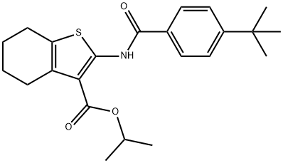 propan-2-yl 2-[(4-tert-butylbenzoyl)amino]-4,5,6,7-tetrahydro-1-benzothiophene-3-carboxylate Struktur