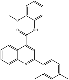 2-(2,4-dimethylphenyl)-N-(2-methoxyphenyl)quinoline-4-carboxamide Struktur