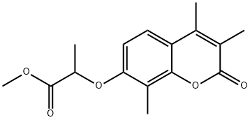 methyl 2-(3,4,8-trimethyl-2-oxochromen-7-yl)oxypropanoate Struktur