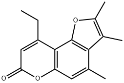 9-ethyl-2,3,4-trimethylfuro[2,3-f]chromen-7-one Struktur