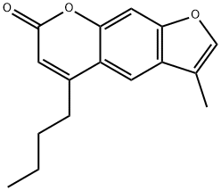 5-butyl-3-methylfuro[3,2-g]chromen-7-one Struktur