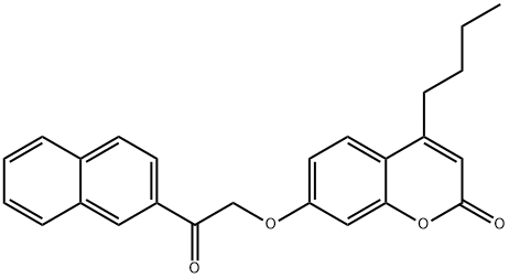 4-butyl-7-(2-naphthalen-2-yl-2-oxoethoxy)chromen-2-one Struktur