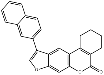 10-naphthalen-2-yl-1,2,3,4-tetrahydro-[1]benzofuro[6,5-c]isochromen-5-one Struktur