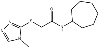 N-cycloheptyl-2-[(4-methyl-1,2,4-triazol-3-yl)sulfanyl]acetamide Struktur