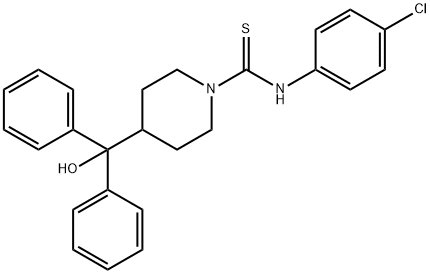 N-(4-chlorophenyl)-4-[hydroxy(diphenyl)methyl]piperidine-1-carbothioamide Struktur