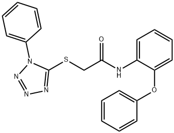 N-(2-phenoxyphenyl)-2-(1-phenyltetrazol-5-yl)sulfanylacetamide Struktur