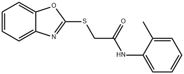 2-(1,3-benzoxazol-2-ylsulfanyl)-N-(2-methylphenyl)acetamide Struktur