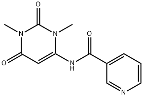 N-(1,3-dimethyl-2,6-dioxopyrimidin-4-yl)pyridine-3-carboxamide Struktur