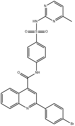 2-(4-bromophenyl)-N-[4-[(4-methylpyrimidin-2-yl)sulfamoyl]phenyl]quinoline-4-carboxamide Struktur