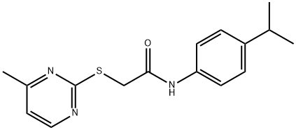 2-(4-methylpyrimidin-2-yl)sulfanyl-N-(4-propan-2-ylphenyl)acetamide Struktur