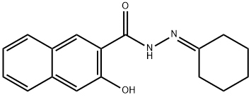 N-(cyclohexylideneamino)-3-hydroxynaphthalene-2-carboxamide Struktur