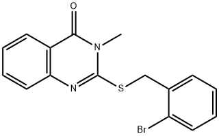 2-[(2-bromophenyl)methylsulfanyl]-3-methylquinazolin-4-one Struktur