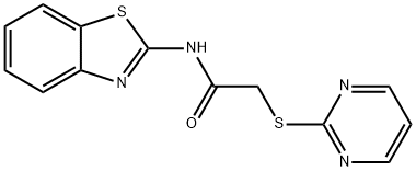 N-(1,3-benzothiazol-2-yl)-2-pyrimidin-2-ylsulfanylacetamide Struktur