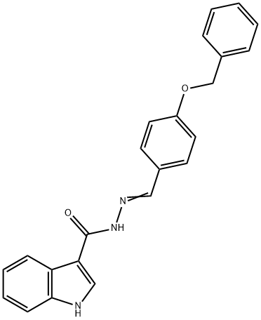 N-[(E)-(4-phenylmethoxyphenyl)methylideneamino]-1H-indole-3-carboxamide Struktur