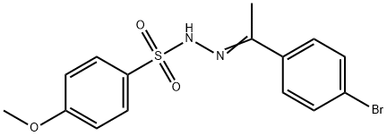 N-[(E)-1-(4-bromophenyl)ethylideneamino]-4-methoxybenzenesulfonamide Struktur