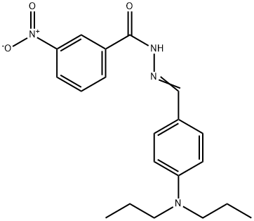 N-[(E)-[4-(dipropylamino)phenyl]methylideneamino]-3-nitrobenzamide Struktur