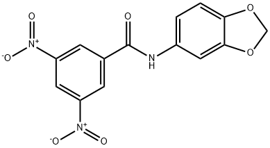 N-(1,3-benzodioxol-5-yl)-3,5-dinitrobenzamide Struktur