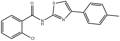 2-chloro-N-[4-(4-methylphenyl)-1,3-thiazol-2-yl]benzamide Struktur