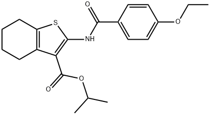 propan-2-yl 2-[(4-ethoxybenzoyl)amino]-4,5,6,7-tetrahydro-1-benzothiophene-3-carboxylate Struktur