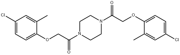 2-(4-chloro-2-methylphenoxy)-1-[4-[2-(4-chloro-2-methylphenoxy)acetyl]piperazin-1-yl]ethanone Struktur