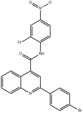 2-(4-bromophenyl)-N-(2-chloro-4-nitrophenyl)quinoline-4-carboxamide Struktur