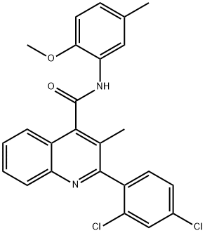 2-(2,4-dichlorophenyl)-N-(2-methoxy-5-methylphenyl)-3-methylquinoline-4-carboxamide Struktur